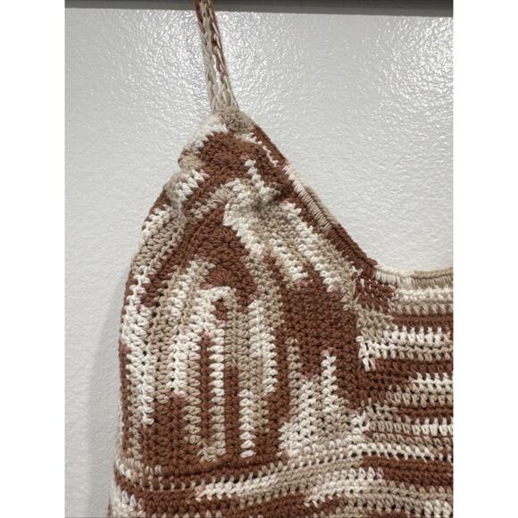 Lusana Keira Crochet Midi Dress Women’s Size 4 Sexy Slit Sexy Coastal Vacation - Picture 3 of 8